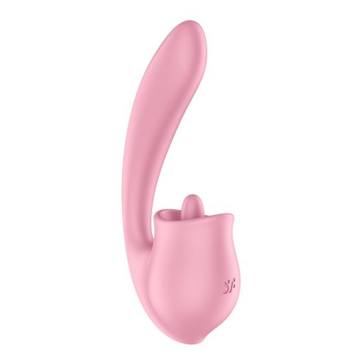 Satisfyer Tongue Genius - Nyelves csiklóizgató és G-pontos vibrátor (Pink)