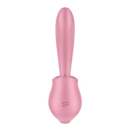 Satisfyer Tongue Genius - Nyelves csiklóizgató és G-pontos vibrátor (Pink)