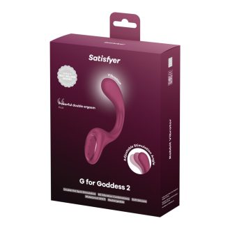   Satisfyer G for Goddess 2 - Csiklóizgató és G-pontos vibrátor (Borvörös)