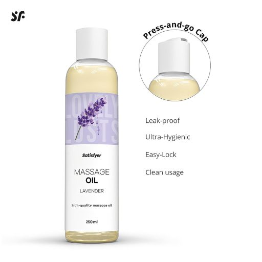 Satisfyer - levendula illatú masszázsolaj (250ml)