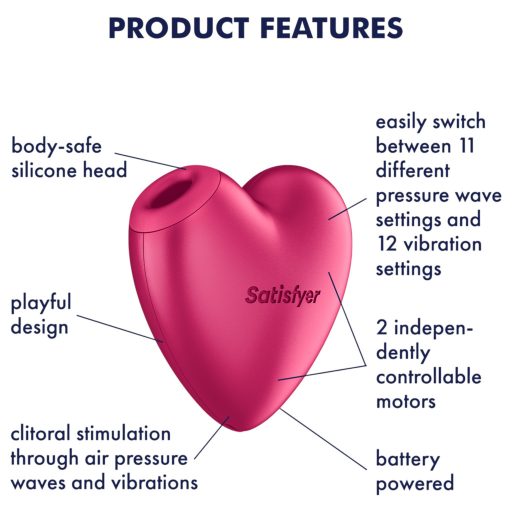 Satisfyer Cutie Heart - léghullámos csiklóizgató (pink)