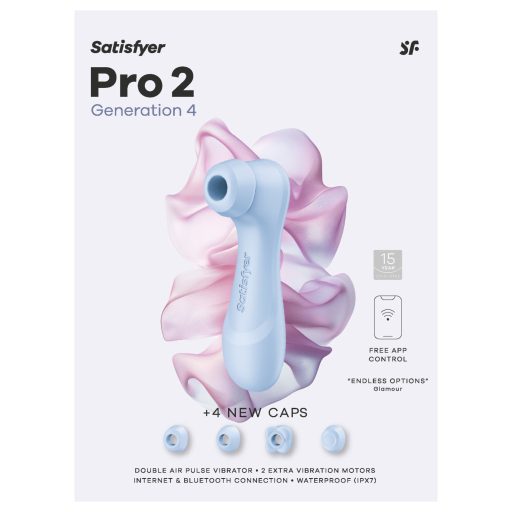 Satisfyer Pro 2 Gen4 - App-vezérelt léghullámos csiklóizgató (kék)