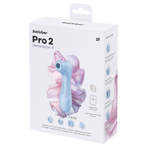 Satisfyer Pro 2 Gen4 - App-vezérelt léghullámos csiklóizgató (kék)