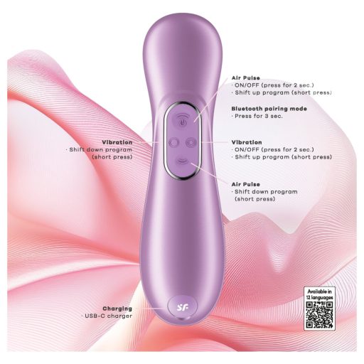 Satisfyer Pro 2 Gen4 - App-vezérelt léghullámos csiklóizgató (lila)