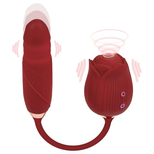 EIS Suck&Flip - nyelves lökő vibrátor (piros)