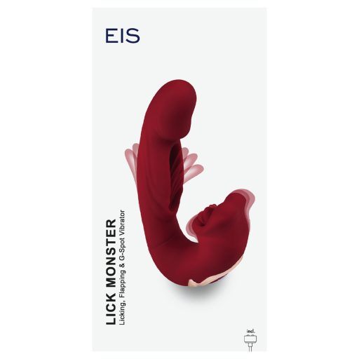 EIS Lick Monster - nyaló, tapogató G-pont vibrátor (piros)
