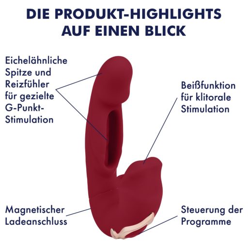 EIS Lick Monster - nyaló, tapogató G-pont vibrátor (piros)