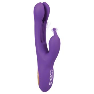   EIS Double Trouble - mozgó nyelves, csikló karos vibrátor (lila)