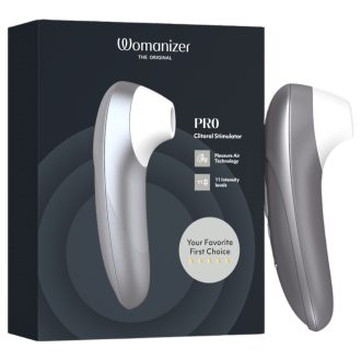 Womanizer Pro - léghullámos csiklóizgató (szürke)