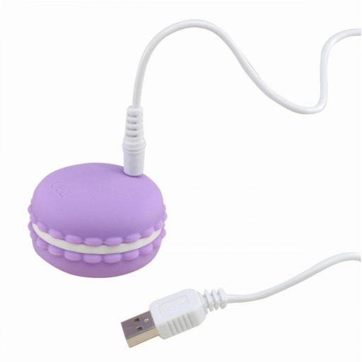 Kawaii Macaroon - akkus, vízálló csikló vibrátor (lila)