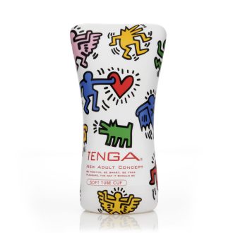 TENGA KEITH HARING CUP - Férfi maszturbátor puha tokkal