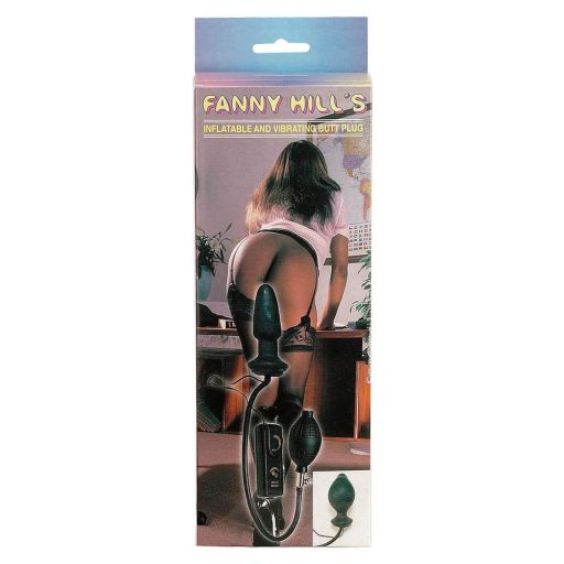 Seven Creations Fanny Hills - felfújható vibráló anál plug (fekete)