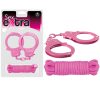 SEX EXTRA - fém bilincs és kötél - pink