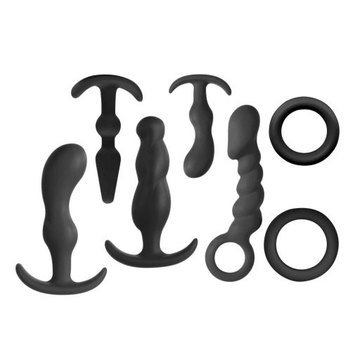 JOVIAL KIT SET I - Anál plug szett péniszgyűrűkkel (Fekete)