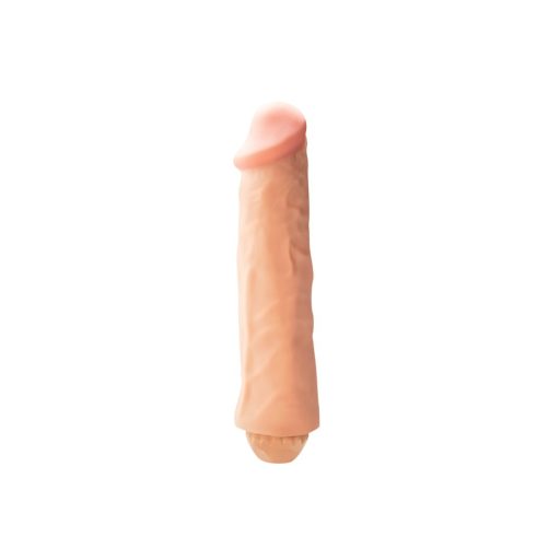 REAL SEDUCER Flexible Vibrating Dong 8 inch - Élethű vibrátor - 20 cm (Bőrszínű)