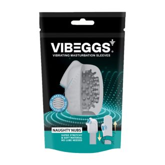   VIBEGGS Naughty Nubs - vibrációs tojás maszturbátor (fehér)