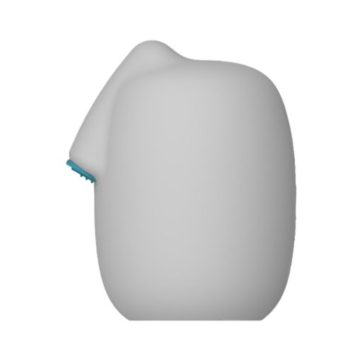 VIBEGGS Naughty Nubs - vibrációs tojás maszturbátor (fehér)