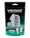 VIBEGGS Ribs Delight - vibrációs tojás maszturbátor (fehér)