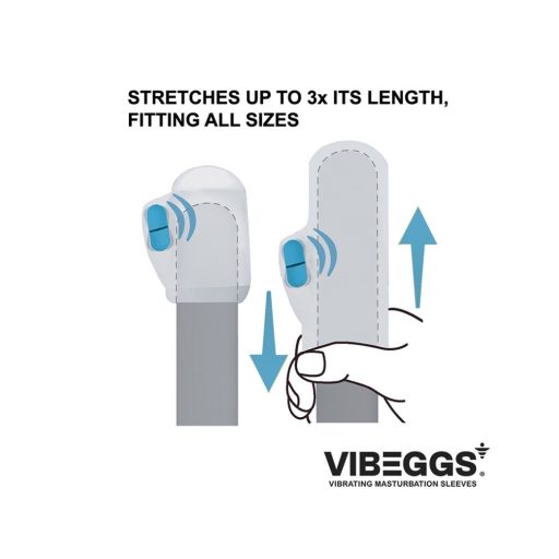 VIBEGGS Ribs Delight - vibrációs tojás maszturbátor (fehér)