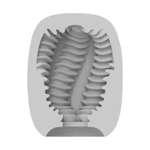 VIBEGGS Twisty Tongues - vibrációs tojás maszturbátor (fehér)