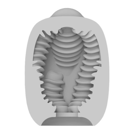 VIBEGGS Twisty Tongues - vibrációs tojás maszturbátor (fehér)