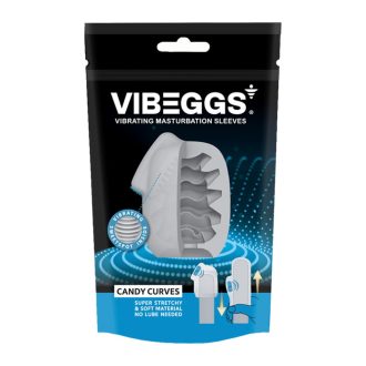  VIBEGGS Candy Curves - vibrációs tojás maszturbátor (fehér)