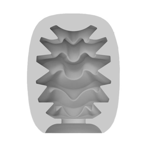 VIBEGGS Candy Curves - vibrációs tojás maszturbátor (fehér)