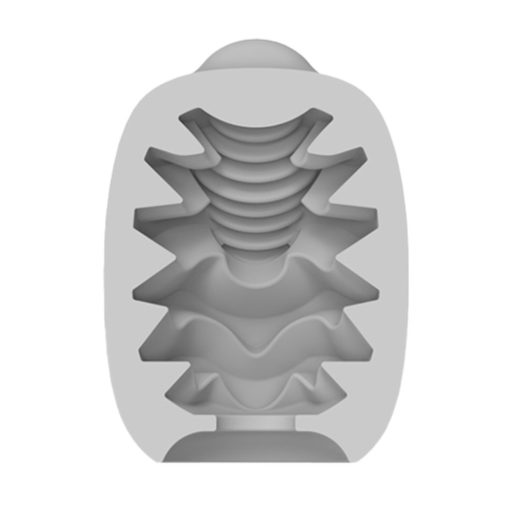 VIBEGGS Candy Curves - vibrációs tojás maszturbátor (fehér)