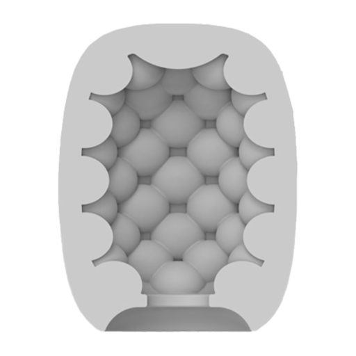 VIBEGGS Blow Misty - vibrációs tojás maszturbátor (fehér)