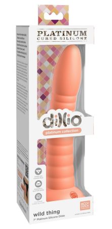 Dillio Wild Thing - barázdált dildó (19cm) - narancs