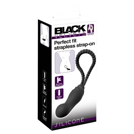Black Velvets Perfect Fit - felcsatolható dildó (fekete)