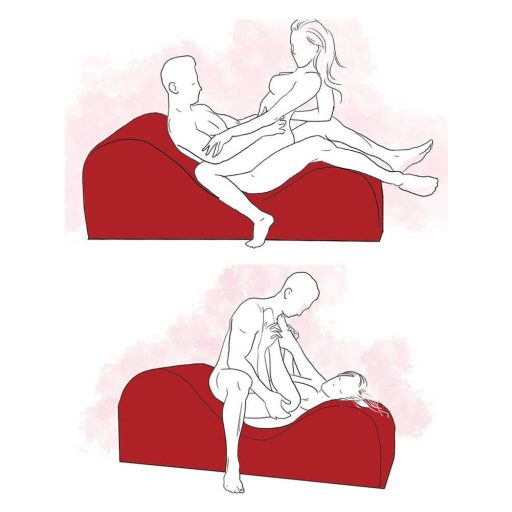 Liberator Esse Lounger - variálható tantra fotel - 3 részes (piros)