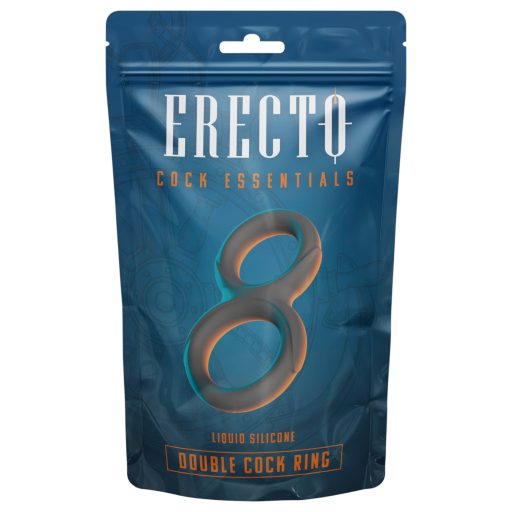 Erecto - dupla péniszgyűrű (fekete)