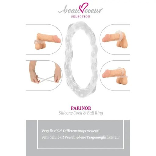 Beau Coeur Parinor - pénisz-és heregyűrű (átlátszó)