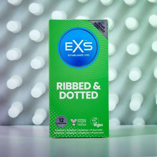 EXS Ribbed, Dotted and Flared - pontozott óvszer (12db)