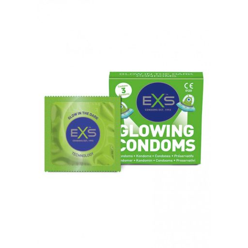 EXS Glow - világító óvszer (3db)