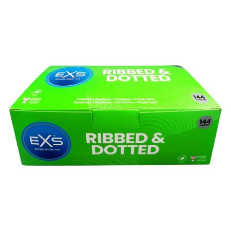 EXS Ribbed, Dotted and Flared - pontozott óvszer (144db)