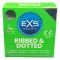 EXS Ribbed, Dotted and Flared - pontozott óvszer (3db)