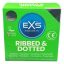 EXS Ribbed, Dotted and Flared - pontozott óvszer (3db)