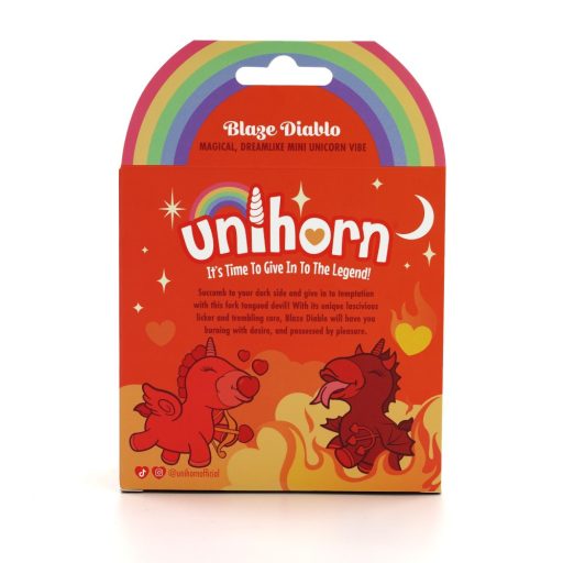 Unihorn Blaze Diablo - akkus unikornis csiklóizgató (piros)