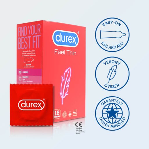 Durex Feel Thin - élethű érzés óvszer (18 db)
