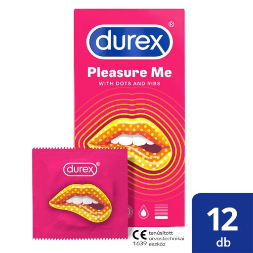 Durex Pleasure Me - bordázott-pontozott óvszer (12db)