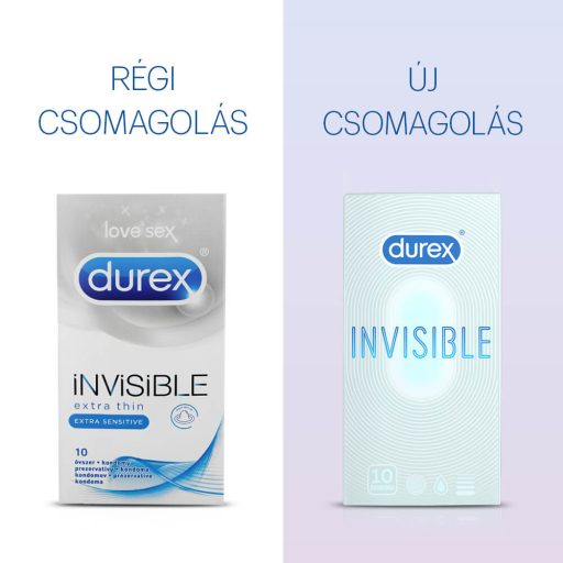 Durex Invisible Slim - vékony óvszer (10db)