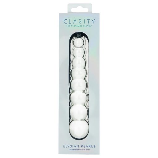 Clarity Elysian Pearls - gyöngyös üvegdildó (átlátszó)