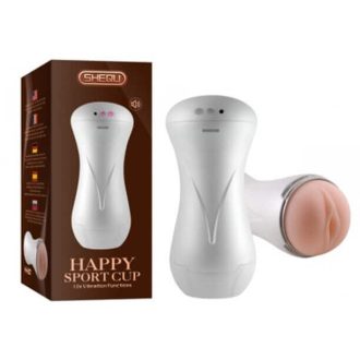   Lonely Happy - akkus, nyögő-rezgő műpunci (fehér-natúr)