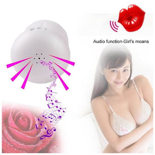 Lonely Happy - akkus, nyögő-rezgő műpunci (fehér-natúr)