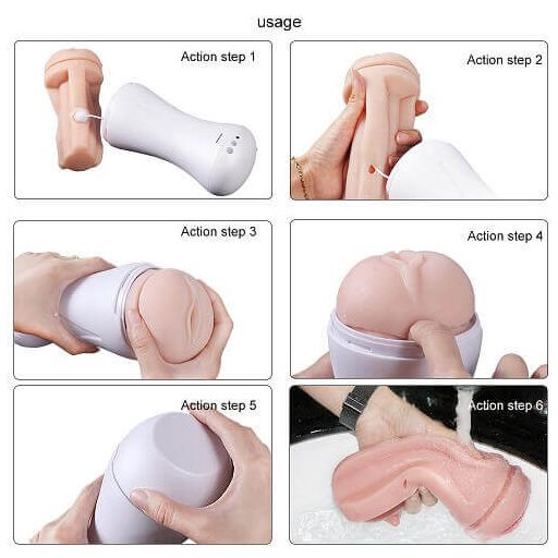 Lonely Happy - akkus, nyögő-rezgő műpunci (fehér-natúr)