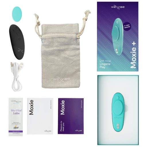We-Vibe Moxie+ - hordható, app-vezérelt csiklóizgató vibrátor (türkiz)