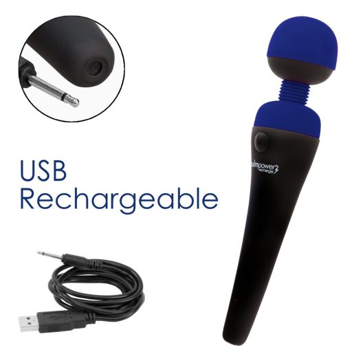 / PalmPower recharge - akkus masszírozó vibrátor (kék)