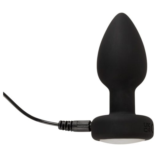 ANOS - világító, vibrációs anál plug (fekete)